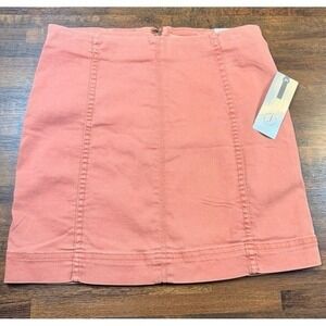 NWT salmon colored mini skirt size 1  waist 25.  Has some stretch.  Trendy fun